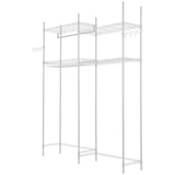 VEVOR Over Washer and Dryer Storage Shelf Two Row 4 Tiers Washer Rack White - Extra Image
