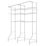 VEVOR Over Washer and Dryer Storage Shelf Two Row 6 Tiers Washer Rack White