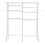VEVOR Over Washer and Dryer Storage Shelf Two Row 6 Tiers Washer Rack White - Extra Image