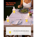 12 Pcs Decorative Candle Lantern, LED Electric Flameless Candle, Plastic LED Holder with Glass, Wall Hanging Indoor Porch Lanterns for Wedding Table Party Farmhouse Indoor Decor, White