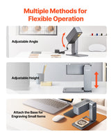 VEVOR Portable Laser Engraver 600 mm/s 5W High Speed Handheld Engraving Machine - Top-Down View