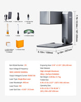 VEVOR Portable Laser Engraver 600 mm/s 5W High Speed Handheld Engraving Machine - Close-Up Angle