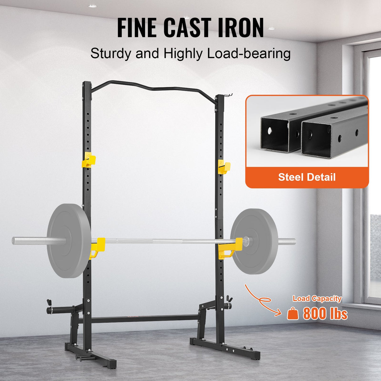 VEVOR Squat Stand Power Rack Adjustable Heavy Duty Barbell Weight Stand Home Gym