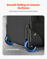 VEVOR Rolling Laptop Bag 39.62 cm Wheeled Computer Bag for Women & Men Black - Rear View