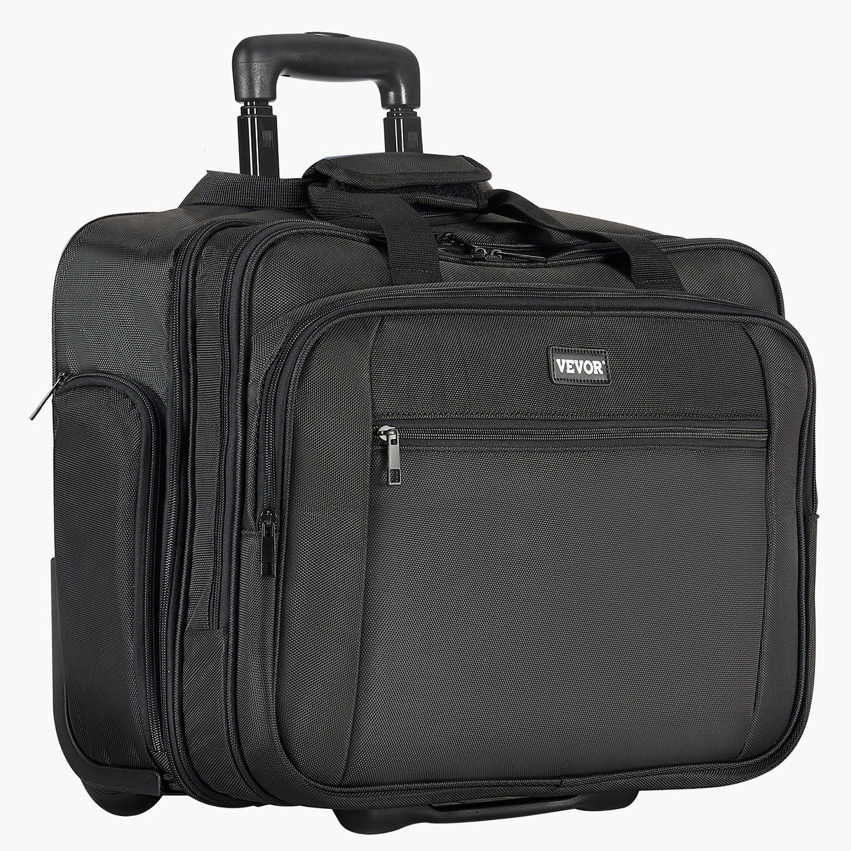 VEVOR Rolling Laptop Bag 43.94 cm Wheeled Computer Bag for Women & Men Black