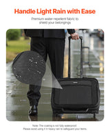 VEVOR Rolling Laptop Bag 43.94 cm Wheeled Computer Bag for Women & Men Black - Top-Down View