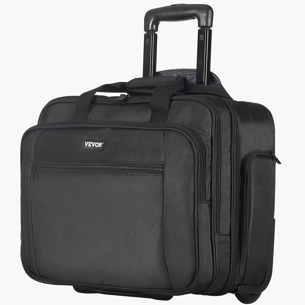 VEVOR Rolling Laptop Bag 43.94 cm Wheeled Computer Bag for Women & Men Black