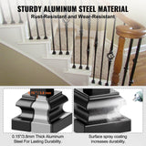 VEVOR 50 PCS Aluminum Alloy Baluster Flat Shoes Wrought Spindles for Staircase - Side View