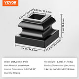 VEVOR 50 PCS Aluminum Alloy Baluster Flat Shoes Wrought Spindles for Staircase