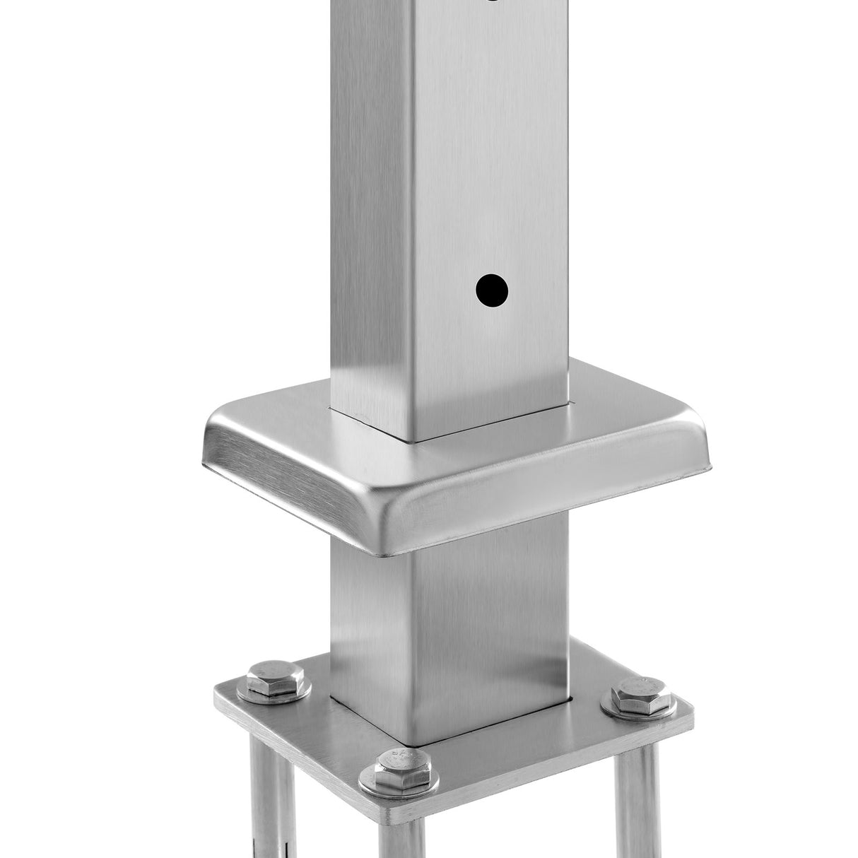 VEVOR Cable Railing Post Level Deck Stair Post 36 x 0.98 x 1.97" Cable Handrail Post Stainless Steel Wire Drawing Deck Railing Pre-Drilled Pickets with Mounting Bracket Stair Railing Kit Silver, 91.4*2.5*5cm
