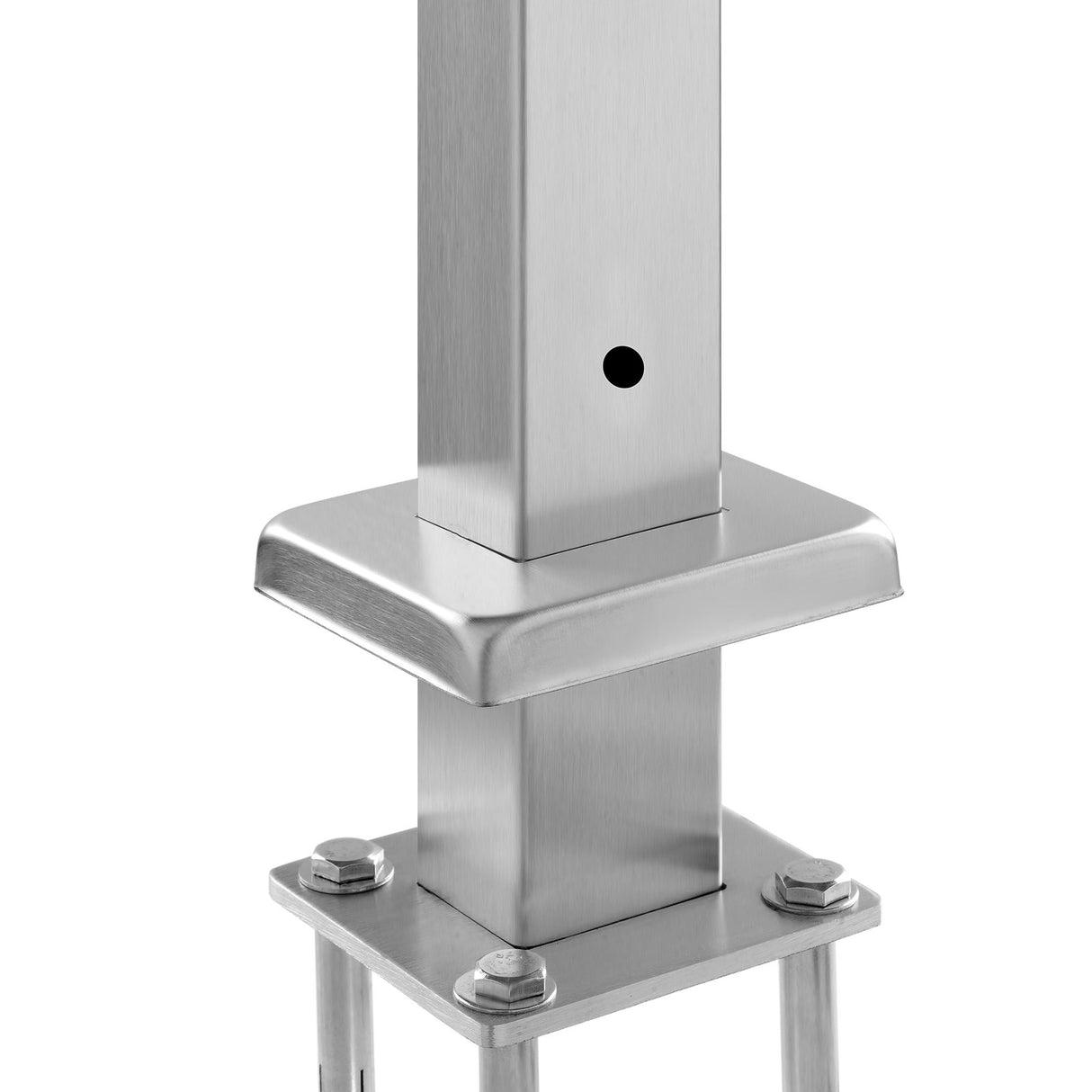 VEVOR Cable Railing Post Level Deck Stair Post 36 x 0.98 x 1.97" Cable Handrail Post Stainless Steel Wire Drawing Deck Railing Pre-Drilled Pickets with Mounting Bracket Stair Railing Kit Silver, 91.4*2.5*5cm