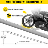 VEVOR 60' X 12' X 2.5'Aluminum Trailer Ramps 6000LBS Total Beavertail Hook End 1 Pair 2 Ramps - Top-Down View