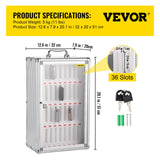 VEVOR Cell Phones Storage Cabinet Clear Pocket Chart Storage Locker Box 36 Slots - Close-Up Angle