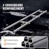 VEVOR Rail Mill Guide System, 9 ft Milling Guide, 4 Crossbar Kits Chainsaw Mill Rail Guide, Aluminum Adjustable Saw Mill Rail System Work with