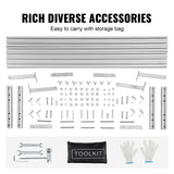 VEVOR Rail Mill Guide System, 9 ft Milling Guide, 4 Crossbar Kits Chainsaw Mill Rail Guide, Aluminum Adjustable Saw Mill Rail System Work with Chainsaw Mills for Builders and Woodworkers - Rear View