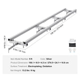 VEVOR Rail Mill Guide System, 9 ft Milling Guide, 4 Crossbar Kits Chainsaw Mill Rail Guide, Aluminum Adjustable Saw Mill Rail System Work with Chainsaw Mills for Builders and Woodworkers - Close-Up Angle