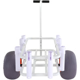 VEVOR Beach Fishing Cart, 136 kg Load Capacity, Fish and Marine Cart with Two 330 mm Big Wheels PU Balloon Tires for Sand, Heavy-Duty Aluminum Pier