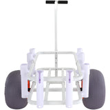 VEVOR Beach Fishing Cart 136 kg Load Capacity Fish and Marine Cart with Two 330 mm Big Wheels PU Balloon Tires for Sand Heavy-Duty Aluminum Pier Wagon Trolley with 8 Rod Holders for Fishing Picnic - Extra Image