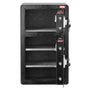Double Doors 4.5 cu.ft Safe Box with Key Lock & Password, Safe Lock Box with Fireproof Bag, Key Rack, LED Light and 2 Height Adjustable and Removable Divider for Money, Documents, Jewelry and Valuables, Black