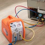 Portable 3/4 HP Refrigerant Recovery Machine for Vapor Liquid Refrigerant - Low Angle