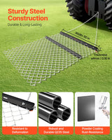 VEVOR Drag Harrow 4 x 5 ft Chain Harrow Lawn Rake ATV UTV Tractor Attachments - Front View