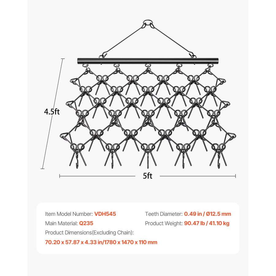 Drag Harrow, 5 x 4.5 ft Durable Chain Harrow with 60 Sharp Teeth, Suitable for ATV UTV Tractor, Ideal for, image 7