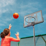 VEVOR Basketball Hoop, 4-10 ft Adjustable Height Portable Backboard System, 44 inch Basketball Hoop & Goal, Kids & Adults Basketball Set with Wheels, Stand, and Fillable Base, for Outdoor/Indoor - Low Angle