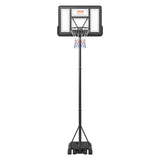 VEVOR Basketball Hoop, 4-10 ft Adjustable Height Portable Backboard System, 44 inch Basketball Hoop & Goal, Kids & Adults Basketball Set with Wheels, Stand, and Fillable Base, for Outdoor/Indoor