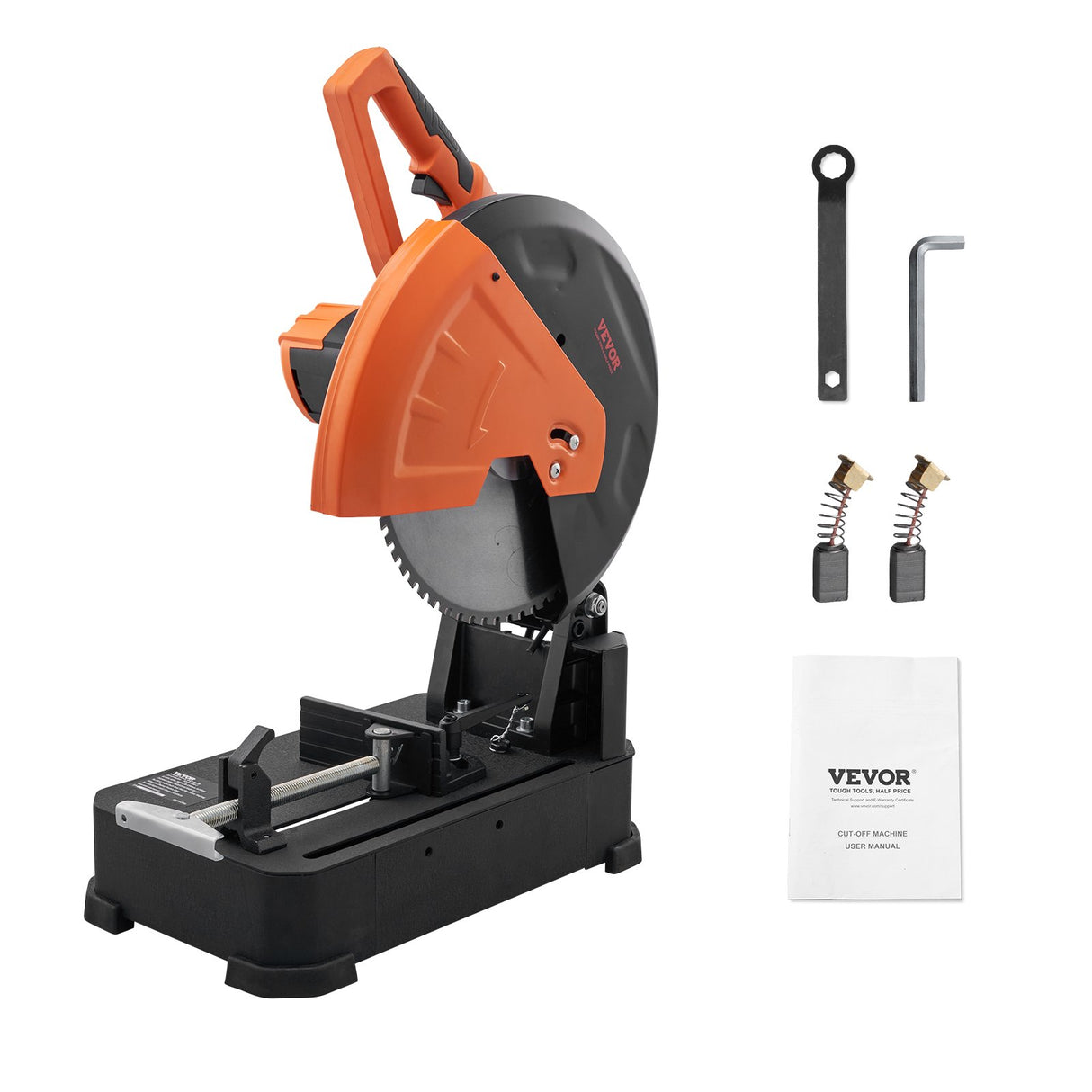 VEVOR Chop Saw, 14"/355mm Blade Diameter Cut Off Saw, 2800W 1200RPM Steel Cutting Machine, Adjustable Dry Cut Chop Saw, Miter Saw for Cutting Metal Cold Cut Saw for Steel/Rebar/Iron/Aluminum