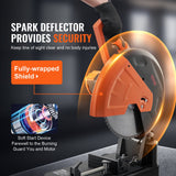 VEVOR Chop Saw, 14"/355mm Blade Diameter Cut Off Saw, 2800W 1200RPM Steel Cutting Machine, Adjustable Dry Cut Chop Saw, Miter Saw for Cutting Metal