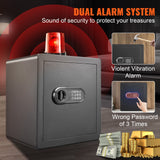 VEVOR Safe 1.8 Cubic Feet Home Safe Steel for Cash Gold 15.75x13x16.9 inch