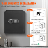 VEVOR Safe 1.8 Cubic Feet Home Safe Steel for Cash Gold 15.75x13x16.9 inch - Rear View