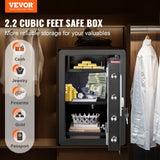 VEVOR Safe 2.2 Cubic Feet Home Safe Steel for Cash Gold 15.75x13x23.6 inch - Front View