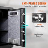 VEVOR Safe 2.2 Cubic Feet Home Safe Steel for Cash Gold 15.75x13x23.6 inch - Top-Down View