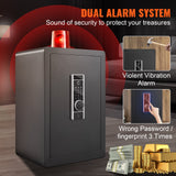 VEVOR Safe 2.2 Cubic Feet Home Safe Steel for Cash Gold 15.75x13x23.6 inch - 45-Degree Angle