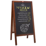 VEOVR A Frame Chalkboard Sign, 50x102 cm Double-Sided Sidewalk Signs, Freestanding Vintage Wooden Chalk Board with Chalks & Magnetic Eraser, Rustic