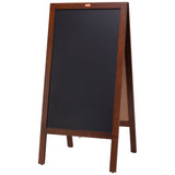 VEOVR A Frame Chalkboard Sign, 50x102 cm Double-Sided Sidewalk Signs, Freestanding Vintage Wooden Chalk Board with Chalks & Magnetic Eraser, Rustic