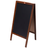 VEOVR A Frame Chalkboard Sign, 50x102 cm Double-Sided Sidewalk Signs, Freestanding Vintage Wooden Chalk Board with Chalks & Magnetic Eraser, Rustic