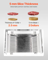 VEVOR Electric Meat Cutter Machine 1100W Commercial Meat Slicer Cutting Machine - Side View