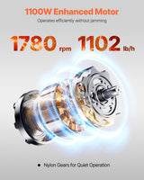 VEVOR Electric Meat Cutter Machine 1100W Commercial Meat Slicer Cutting Machine - Top-Down View