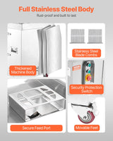 VEVOR Electric Meat Cutter Machine 1100W Commercial Meat Slicer Cutting Machine - 45-Degree Angle