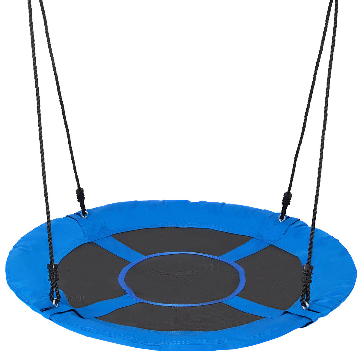Tree Swing, 40 Inch Saucer Swing, 750lbs Weight Capacity, 900D Oxford Fabric Swing Seat with 2 Tree Hanging Straps and Adjustable Multi-Strand Ropes, Round Swing for Kids Outdoor, Blue
