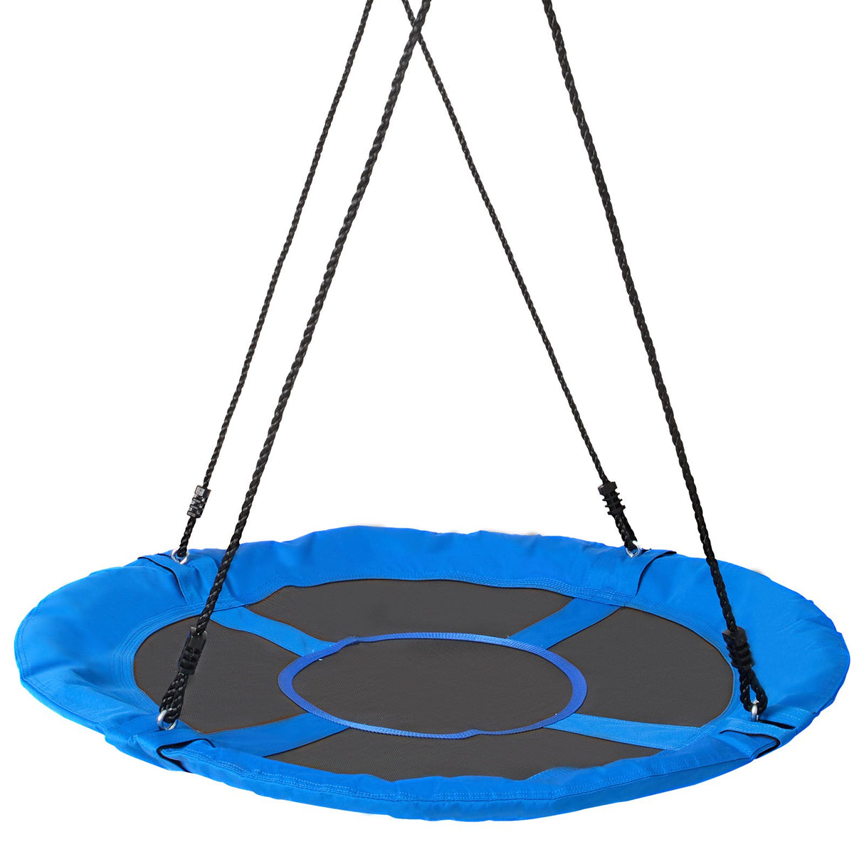 Tree Swing, 40 Inch Saucer Swing, 750lbs Weight Capacity, 900D Oxford Fabric Swing Seat with 2 Tree Hanging Straps and Adjustable Multi-Strand Ropes, Round Swing for Kids Outdoor, Blue