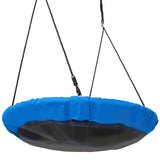 Tree Swing, 40 Inch Saucer Swing, 750lbs Weight Capacity, 900D Oxford Fabric Swing Seat with 2 Tree Hanging Straps and Adjustable Multi-Strand Ropes, Round Swing for Kids Outdoor, Blue - Extra Image
