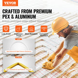 PEX-AL-PEX Tube, 300M, 16 mm Diameter Aluminum-Plastic Composite Pipe Oxygen Barrier Radiant Floor PEX Pipe, 2 mm Thickness Radiant Heat Floor Plumbing Inner Aluminum Layer PEX Tubing Pipe