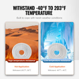 VEVOR PEX-AL-PEX Tube, 300M, 16 mm Diameter Aluminum-Plastic Composite Pipe Oxygen Barrier Radiant Floor PEX Pipe, 2 mm Thickness Radiant Heat Floor Plumbing Inner Aluminum Layer PEX Tubing Pipe - Side View