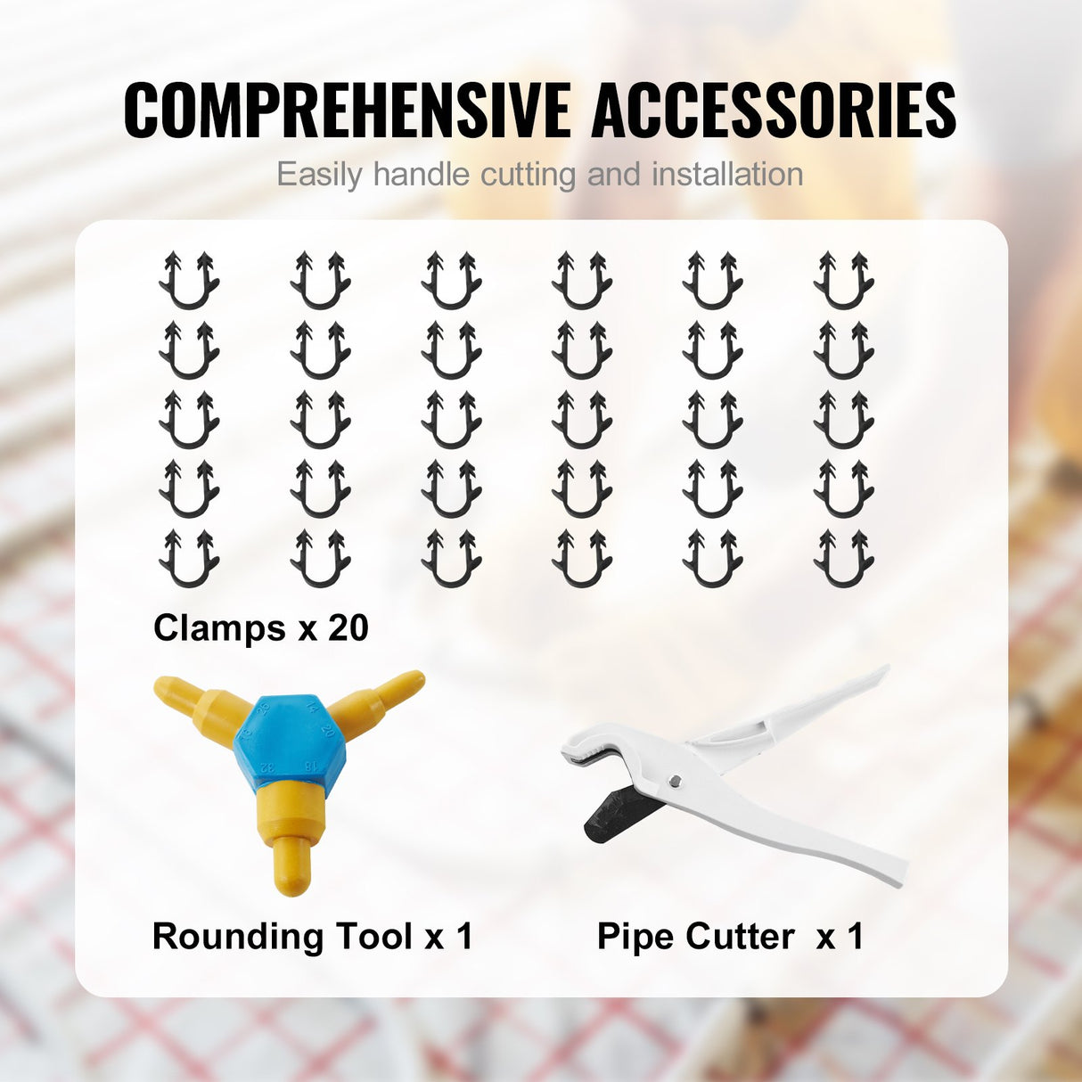 VEVOR PEX-AL-PEX Tube, 300M, 16 mm Diameter Aluminum-Plastic Composite Pipe Oxygen Barrier Radiant Floor PEX Pipe, 2 mm Thickness Radiant Heat Floor Plumbing Inner Aluminum Layer PEX Tubing Pipe
