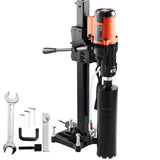 VEVOR Diamond Core Drilling Machine, 8in Wet&Dry Concrete Core Drill Rig with Stand, 750RPM Speed & 1-1/4