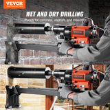 VEVOR Diamond Core Drilling Machine, 8in Wet&Dry Concrete Core Drill Rig with Stand, 750RPM Speed & 1-1/4" 5/8" Thread & Lifting Handle, 8in Drilling