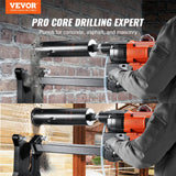 VEVOR Diamond Core Drilling Machine, 10in Wet Concrete Core Drill Rig with Stand Wheels, 750RPM Speed & 1-1/4